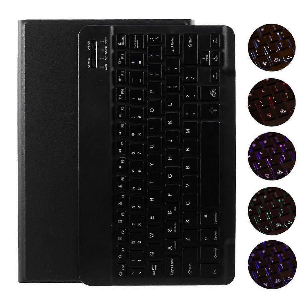 Custodia in pelle per tastiera retroilluminata compatibile con Bluetooth compatibile con Lenovo Tab M10 Plus - Bla