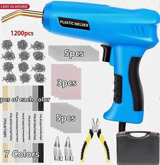 Kit de soudure en plastique, kit d’agrafeuse à chaud, conception ergonomique, réparation de pare-chocs de voiture, soudage de plastique