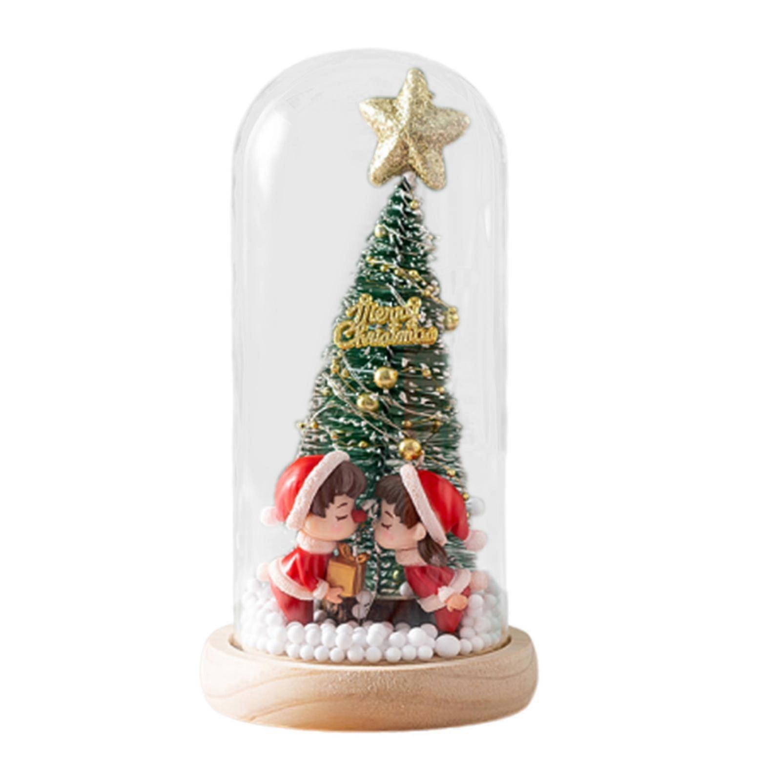 Tabletop Mini Christmas Tree with LED Artificial Xmas Tree Small Christmas