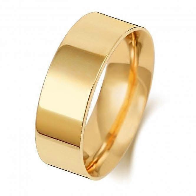 Wedding Band 9K Flat Court 7mm-1.5 Wedding Ring W127M