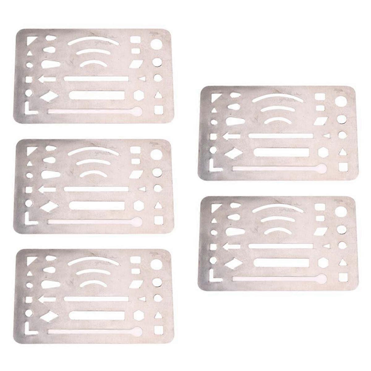 5X Stainless Steel 27 Patterns Erasing Drawing Drafting Tool Shield