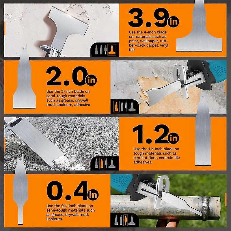 Reciprocating Saw Scraper Blade 4PCS, Blades Recipro Tools