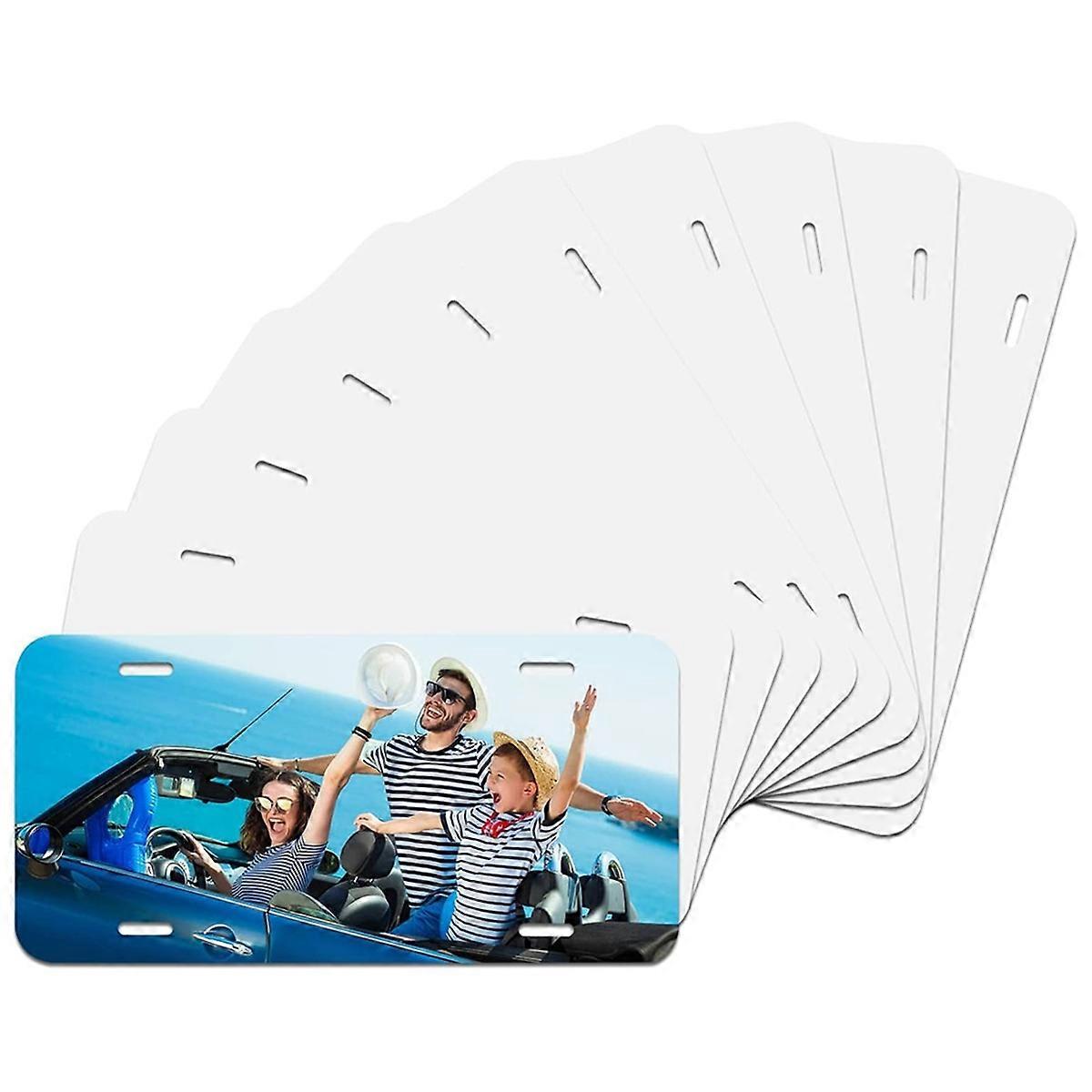 10 Pack Sublimation License Plate Blanks,Thickness 0.65mm