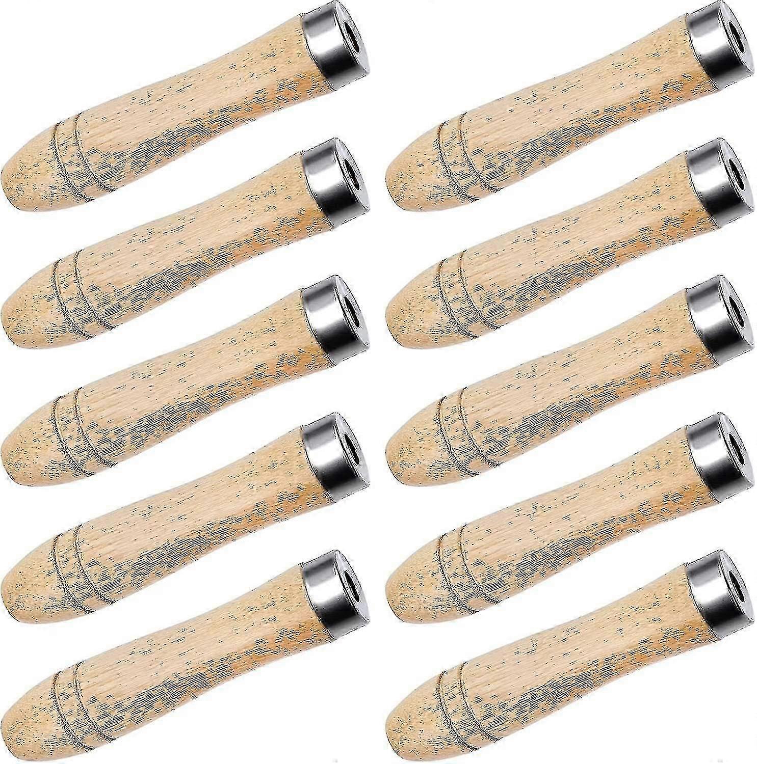 Wooden File Handle, Safety File Handle With Metal Safety Ring For Handle Replacement File Cutting Tool Hardwood File Handle Garage Woodworking Carpent
