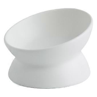 Ceramic bowl cat bowl dog bowl pet bowl oblique mouth high foot protection cervical vertebra