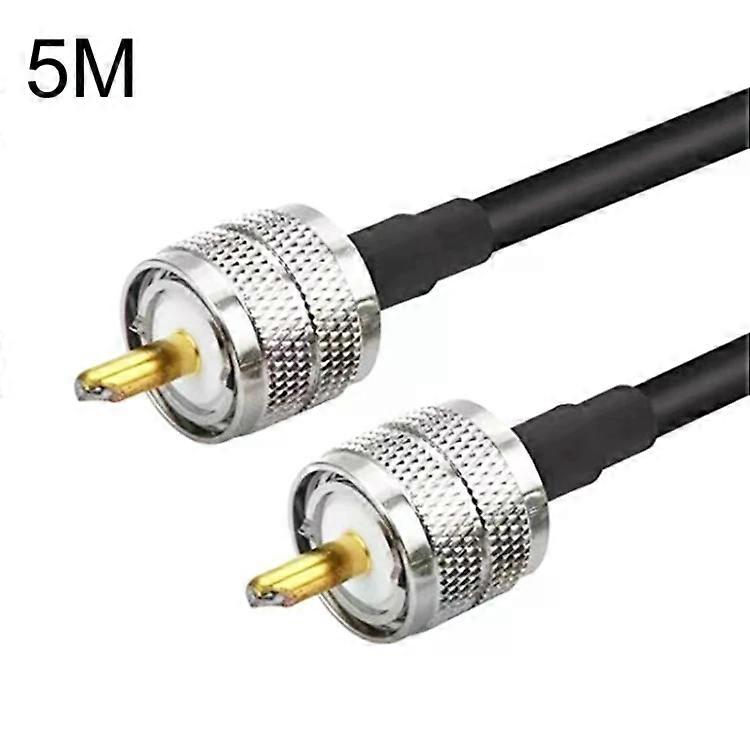 UHF samec na UHF samec koaxiálny adaptérový kábel-5m RG58,