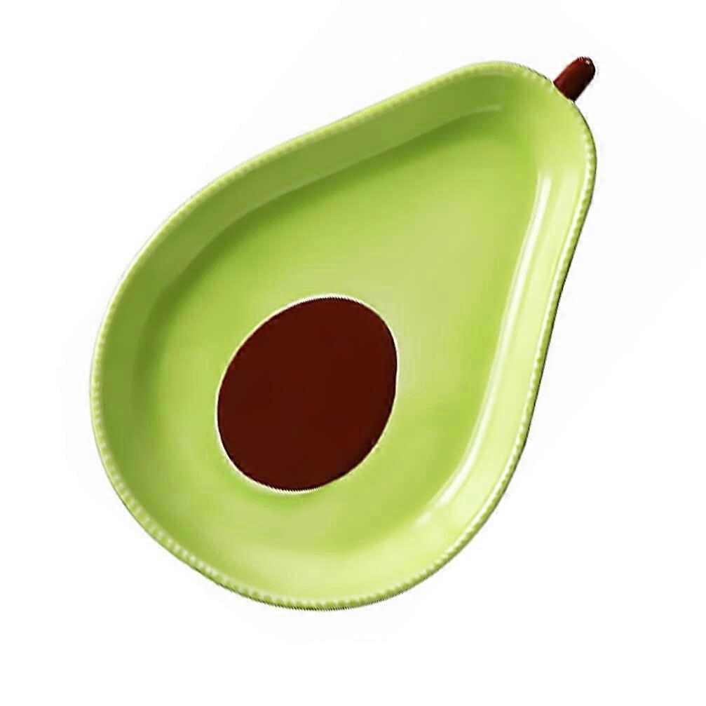 Fruit Tray Ceramic Appetizer Plate Avocado Shape Serving Dish for Home Kitchen 16.5x10.8x3.6cm Ceramic Tray