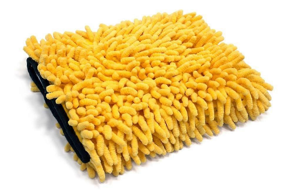 Zero Cuff Microfiber Wash Mitt 7 x 9 Inches Gold Color for Car Detailing and Cleaning 1 Pack