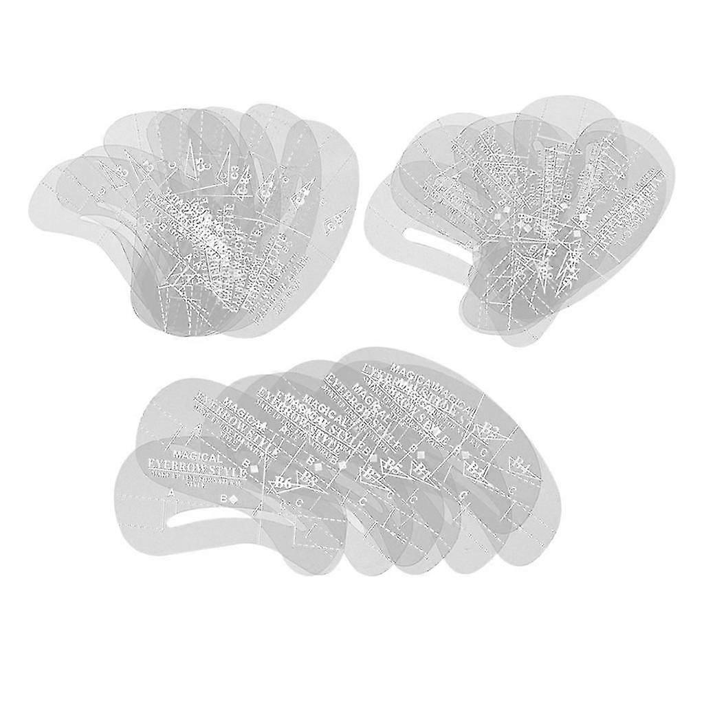 24Pcs Eyebrow Stencil Brow Trimming Grooming Shaping Template Makeup Tools