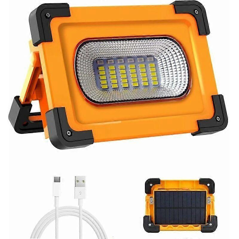 Rechargeable LED Floodlight, 60W Work Lamp with 4 Modes
