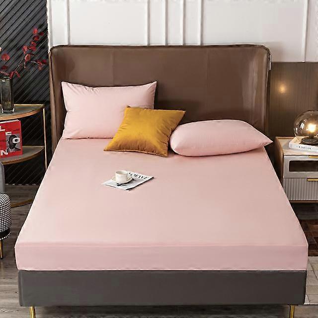 Waterproof Elastic Bed Cover Crystal Bed Sheet Mattress Cover Winter Warm Soft Queen King Solid Color Not Including Pillowcase