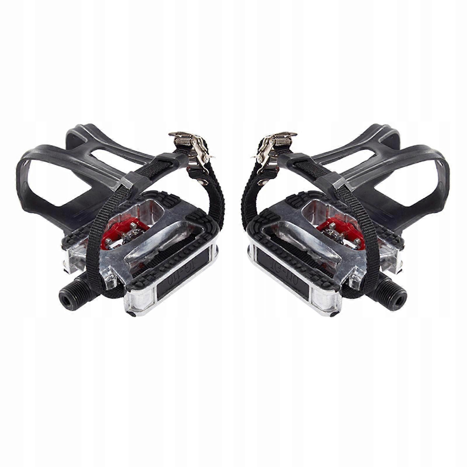Bicycle Pedals With Clips And Straps On The Outside
