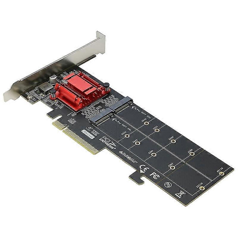 Dual NVMe PCIe Adapter,M.2 NVMe SSD to PCI-E 3.1 X8/X16 Card