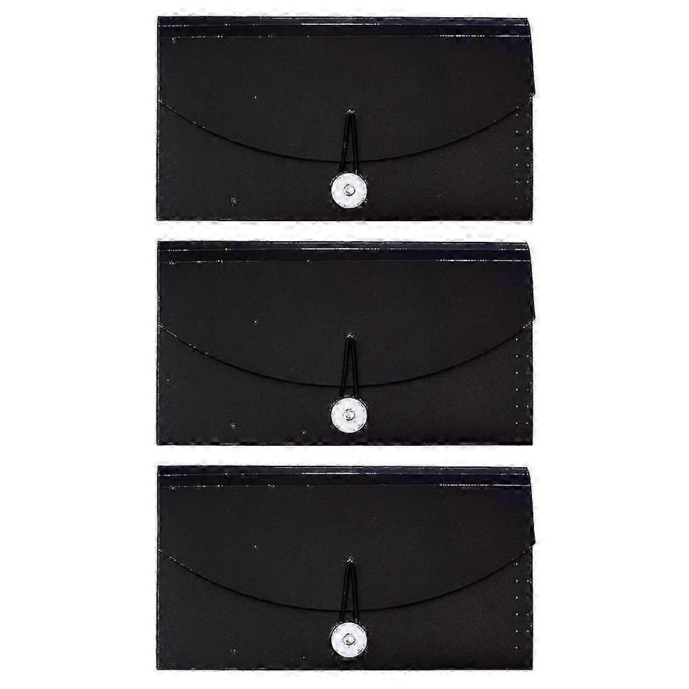 3 Pack Expandable File Folders,file Organizers A4 Letter Size And Elastic Buckles Closure