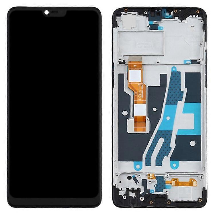 Ensemble écran LCD et numériseur de grade C + partie de cadre (sans logo) compatible pour OPPO A3/F7