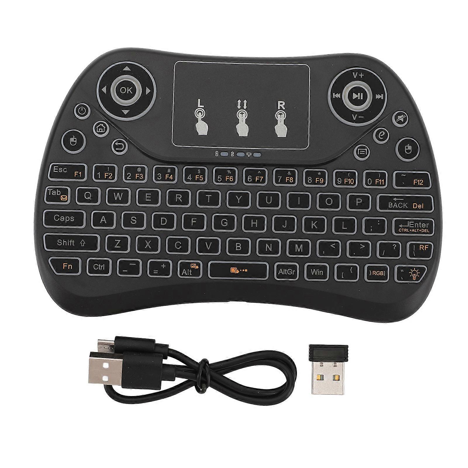 Mini Wireless Touchpad Combo ABS Rechargeable Portable Remote Control Touch Keyboard for TV PC Laptop