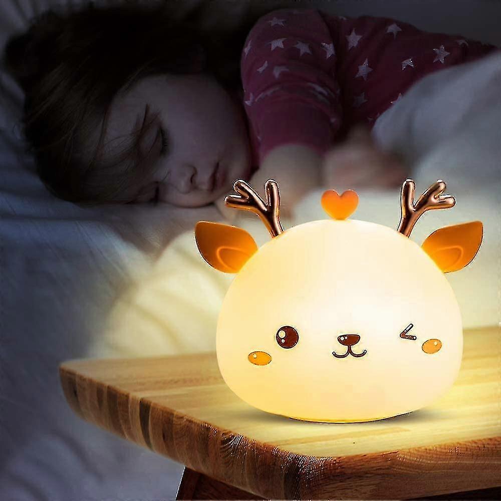 Kids Night Light,baby Girl Deer Night Light,rechargeable Led