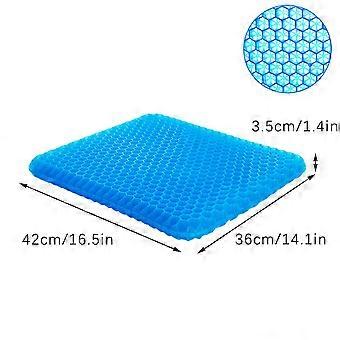 Gel Seat Cushion,car Or Office Chair Seat Cushion,for Pressure Relief Pain,with Non-slip Cover,thickened Double Honeycomb Breathable Design,blue
