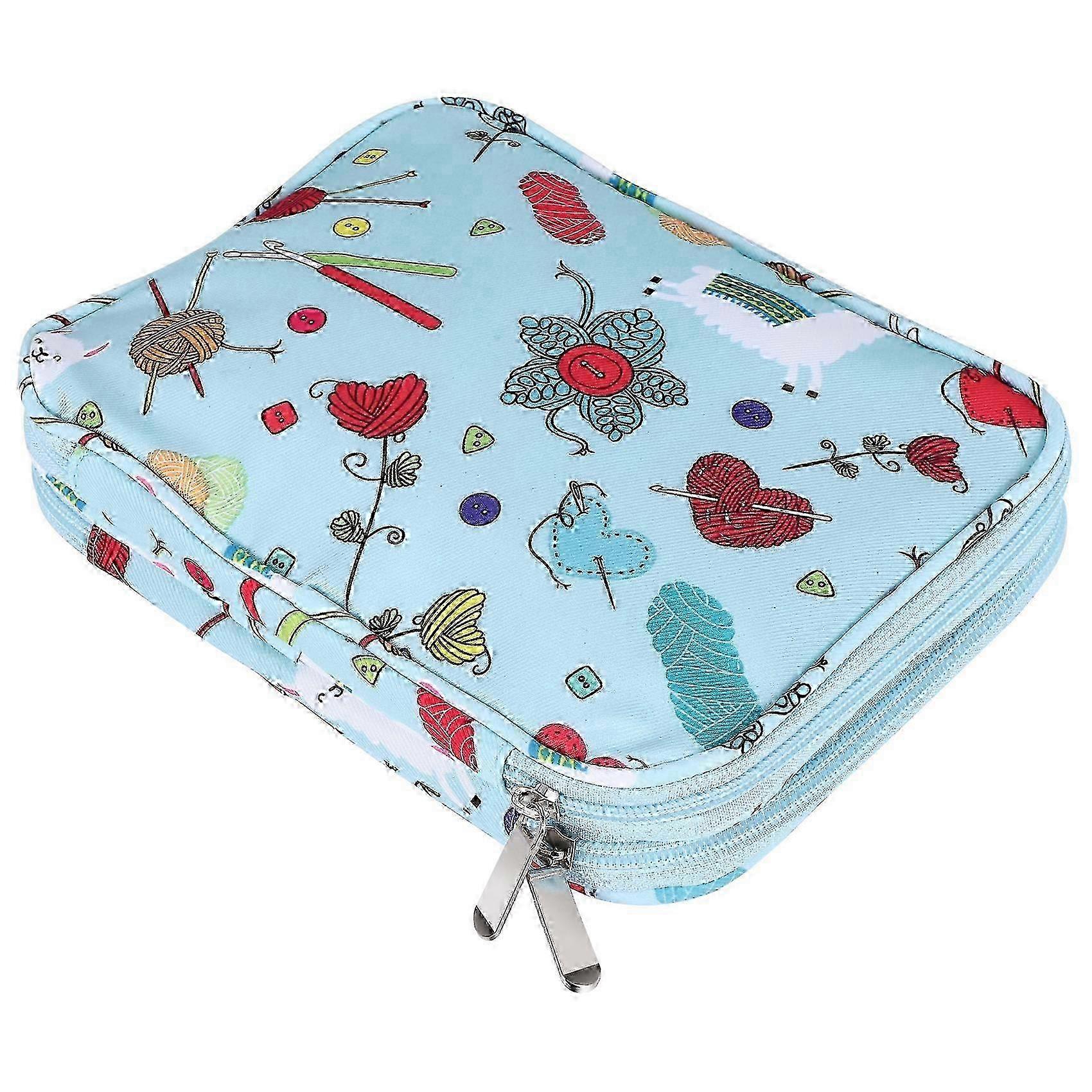 Empty Knitting Needles Case Travel Storage Organizer Storage Bag for Circular Knitting Needles and