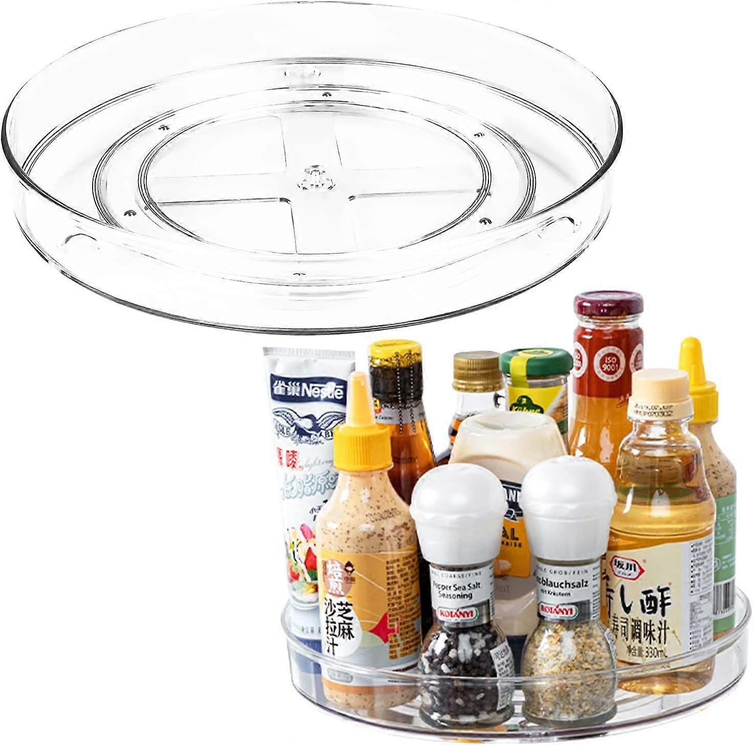23.5cm Turntable Spice Rack, Rotating Kitchen Organizer