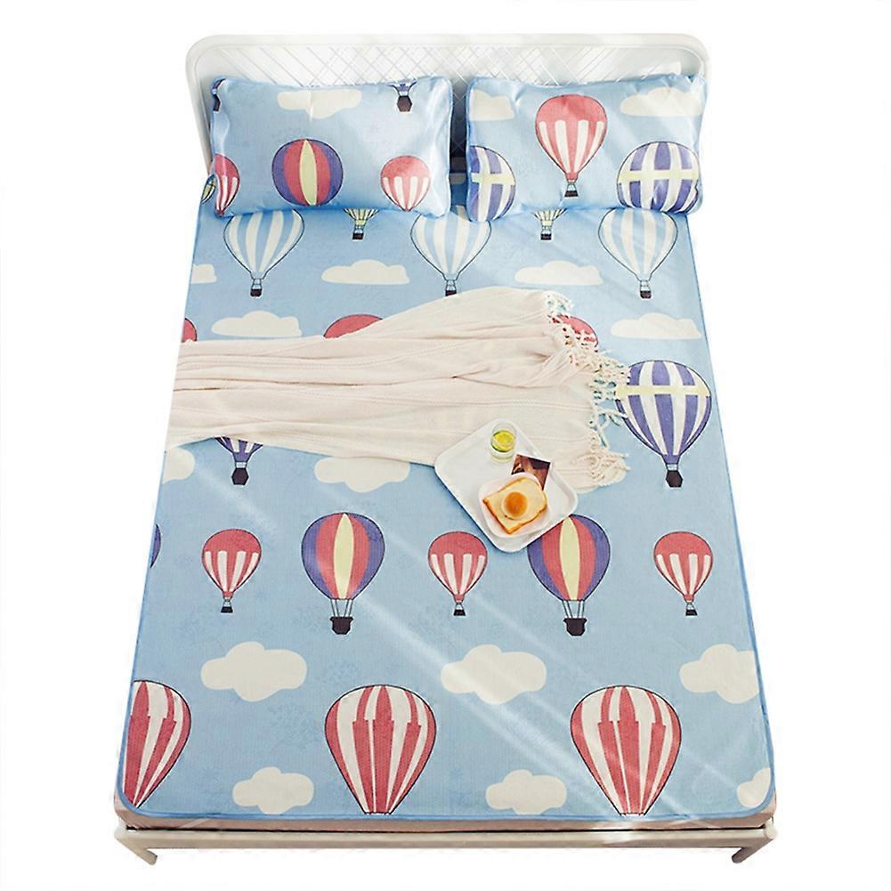 taitettava taitettava ballon-kuvio kesäinen jääsilkkipäällinen jäähdytysmatto tyynyliinalla (twin)