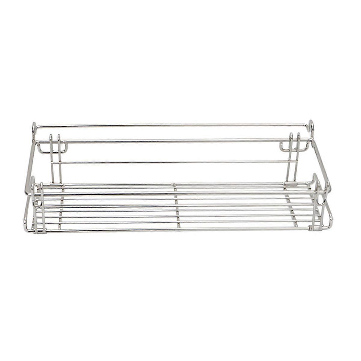 Foldable Basket Table Side Rack Stainless Steel Storage Rack Portable Organizer for Beach Backyard