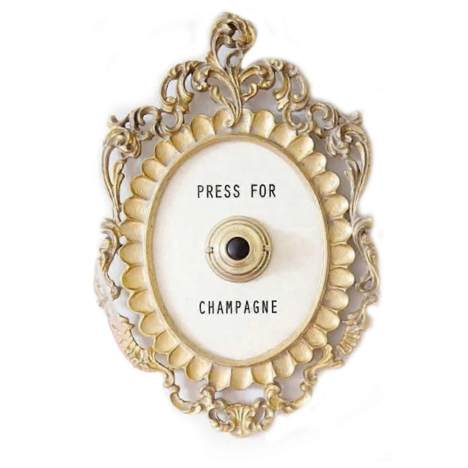 Trykk for champagneknapp, ring minitrykk for champagneknapp, trykk for champagnedørringeklokke p