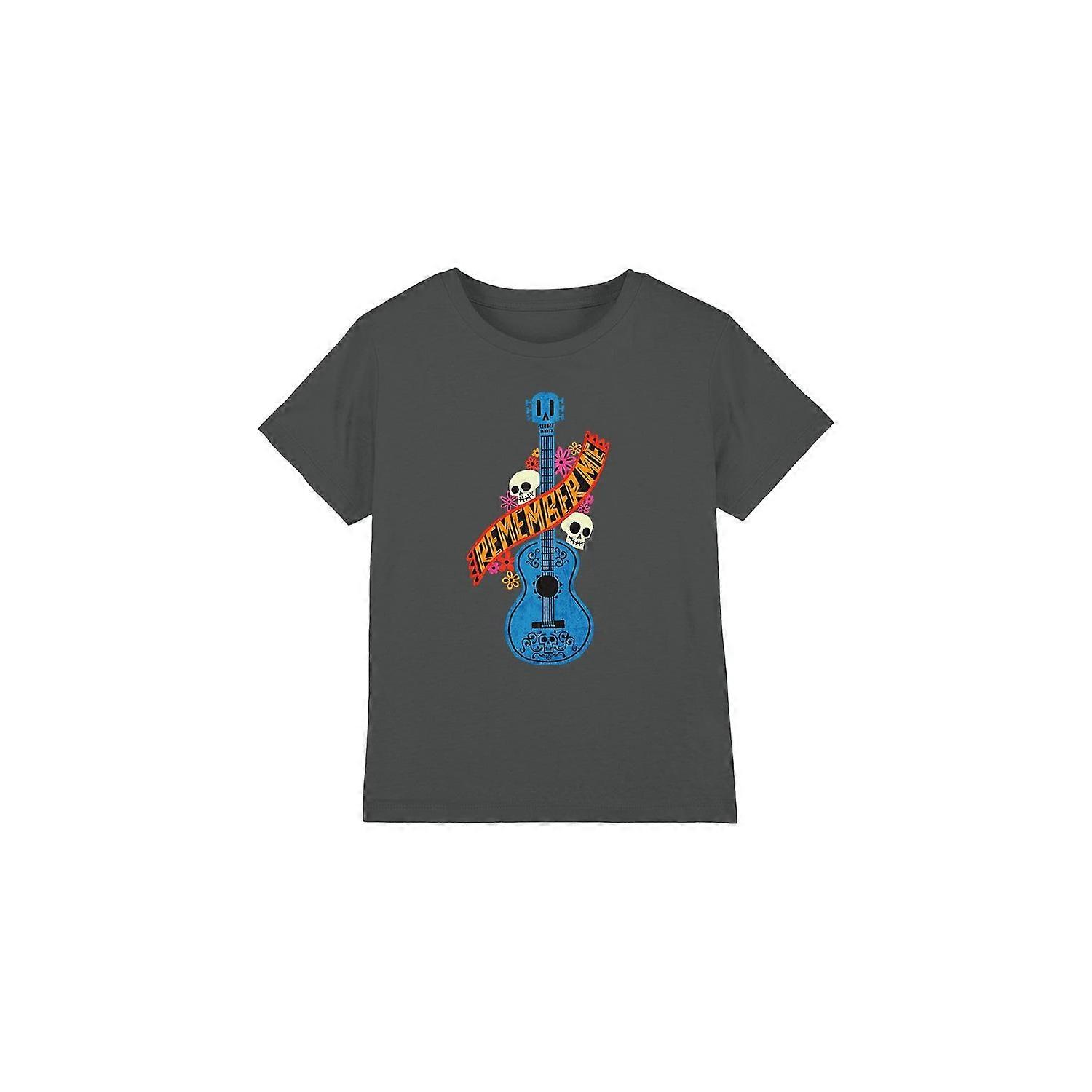 Coco Childrens/Kids Remember Me Gitara Z Czaszkami Koszulka