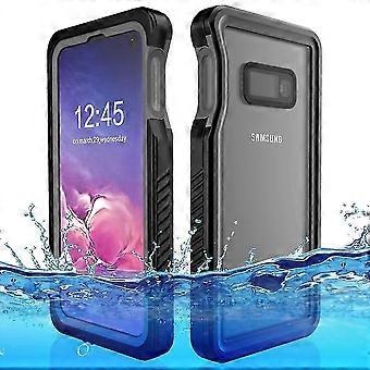 Galaxy S10e IP68 Vanntett Snorkel Gjennomsiktig Deksel Tilbyr Full Anti-Drop Beskyttelse