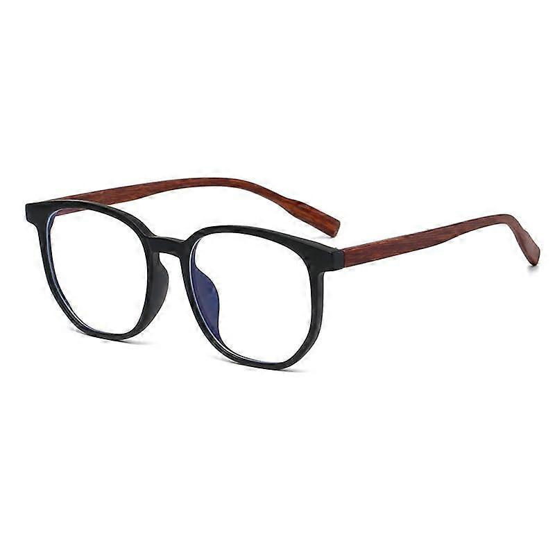 Eyewear Designer Anti Blue Light Blocking Reading Glasses TR Frame Computer Readers Anti Eyestrain Flat Light Mirror (Color : Sand Black, Size : 0.00)