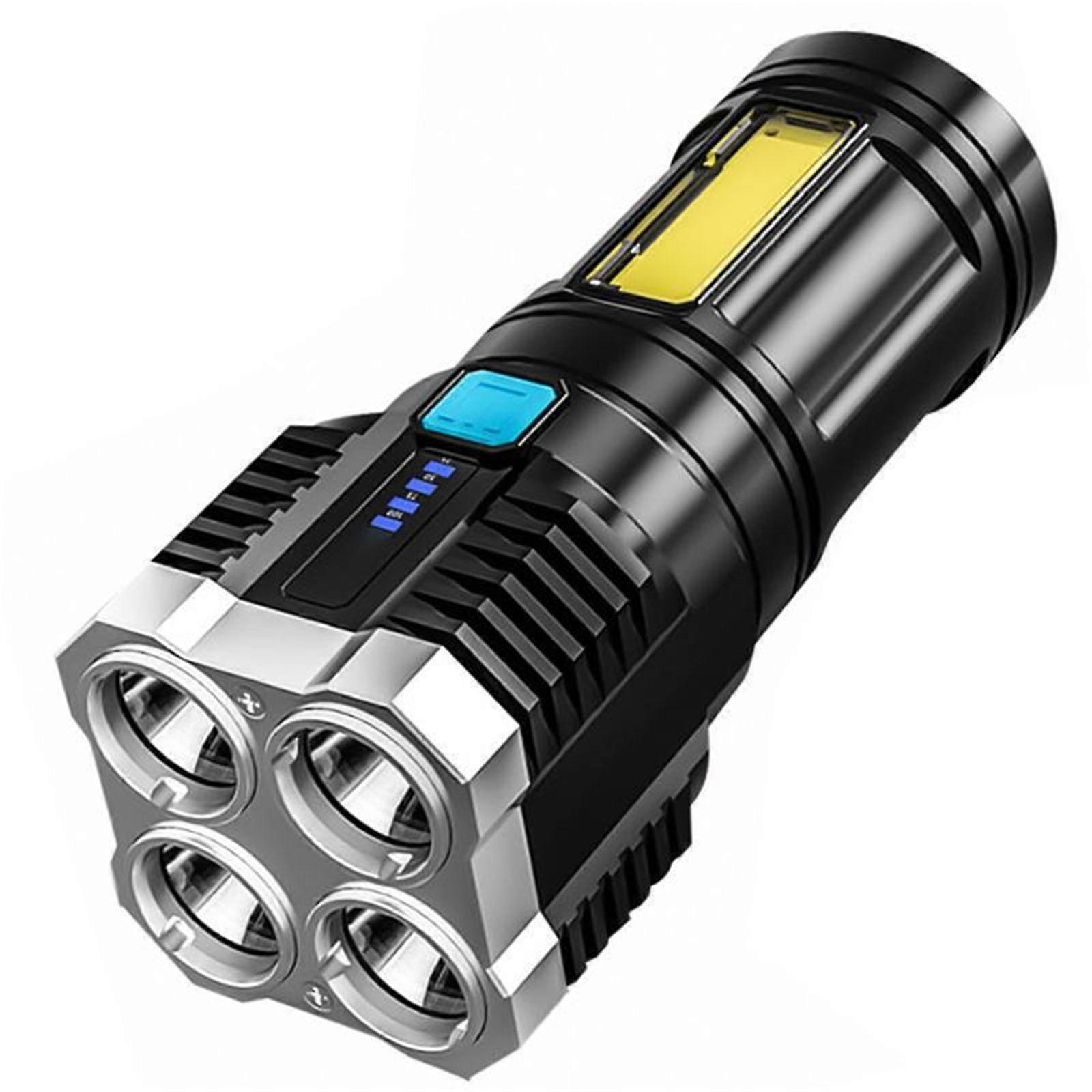 Strong Flashlight with Adjustable 4 Modes Rechargeable LED Torches for Hiking Camping Walking Dog Walking