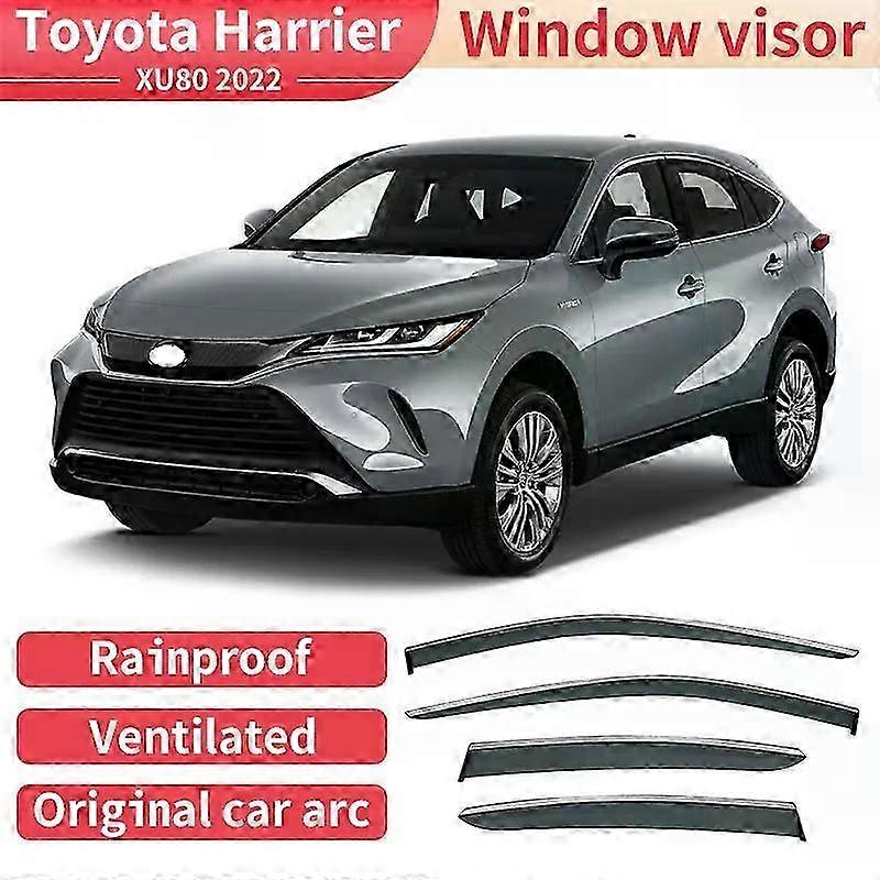 Applies to Suitable for Toyota HARRIER MK2 XU80 2022-2023 Window Visor Rain OR Shine Side Window Deflector Shades Visor Ventvisor Strip