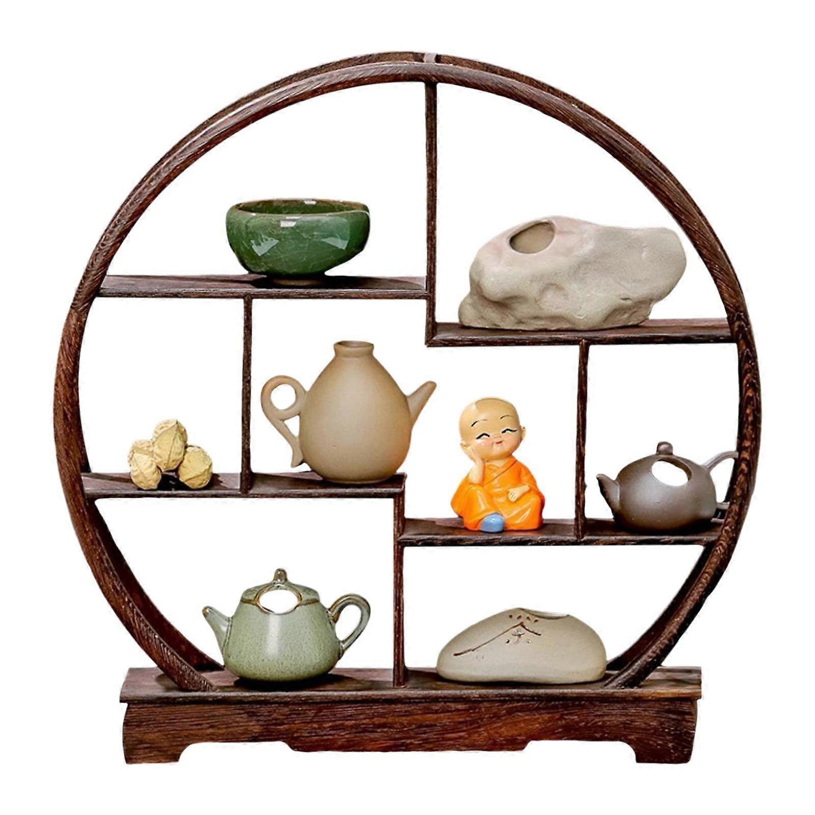 Wooden Display Stand Antique Shelf Items Included Traditional Bogu Rack Multi