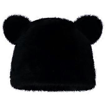 Cartoon Bear Pluche Hoed voor de Winter Mooie Dierenoor Warme Muts voor Tieners Volwassen Outdoor Sport Activiteit Skiën Hoed wit zwarte oren