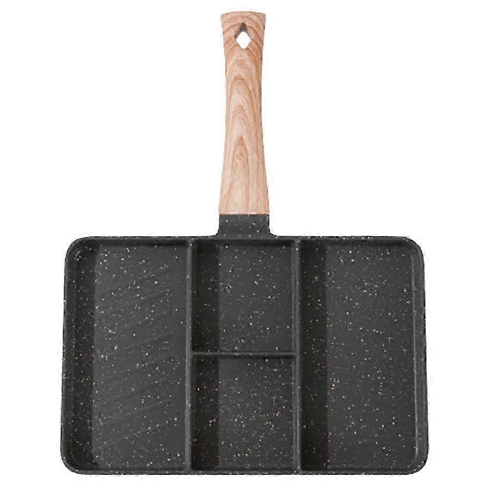 Multi-Function Ergonomic Chicken & Steak Frying Pan - 35x27.5x2.3cm - Black