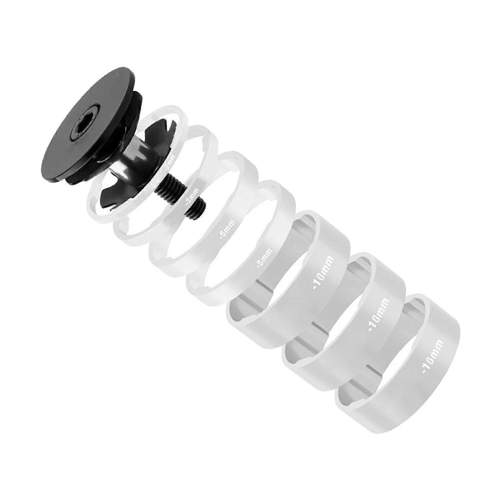 Bicycles Front Fork Headsets Spacers Headsets Washing Machines Aluminium Alloy Headsets Spacers Mountain Bicycles Front Trunk Fork silver