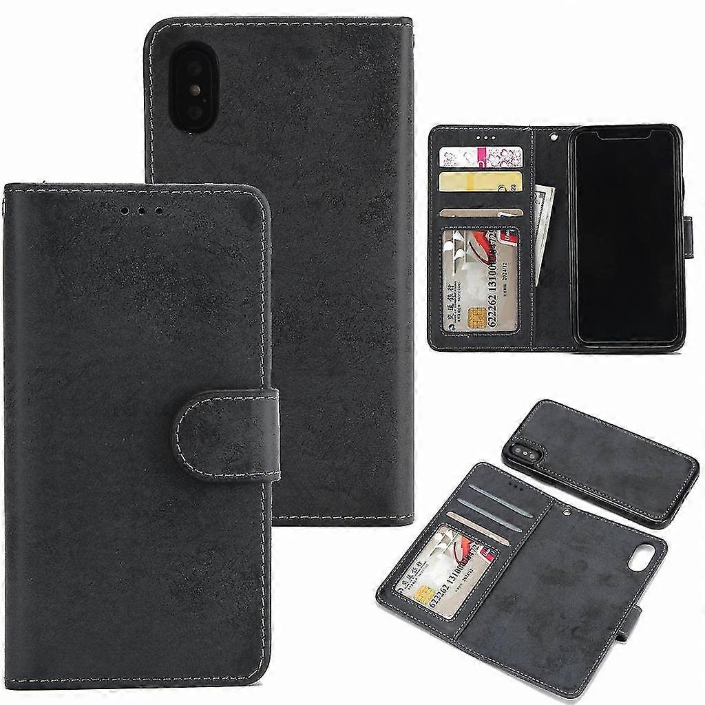 Suede magnetic case suitable for a certain brand cellphone model X/XS featuring a secure magnetic closure.