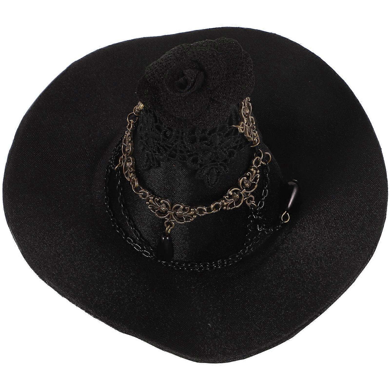 Halloween Witch Hat Black Durable Cloth Party Witch Hat for Party Use