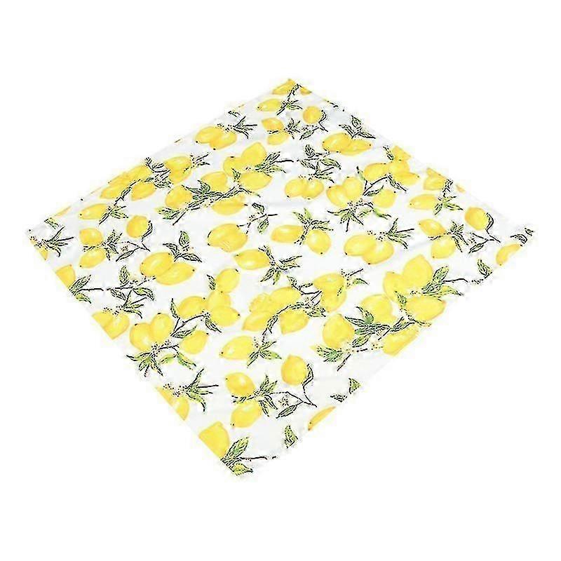 90X90cm Yellow Tablecloths Lemon Pattern Polyester Tablecloth Water Repellent Rectangular Tablecloth