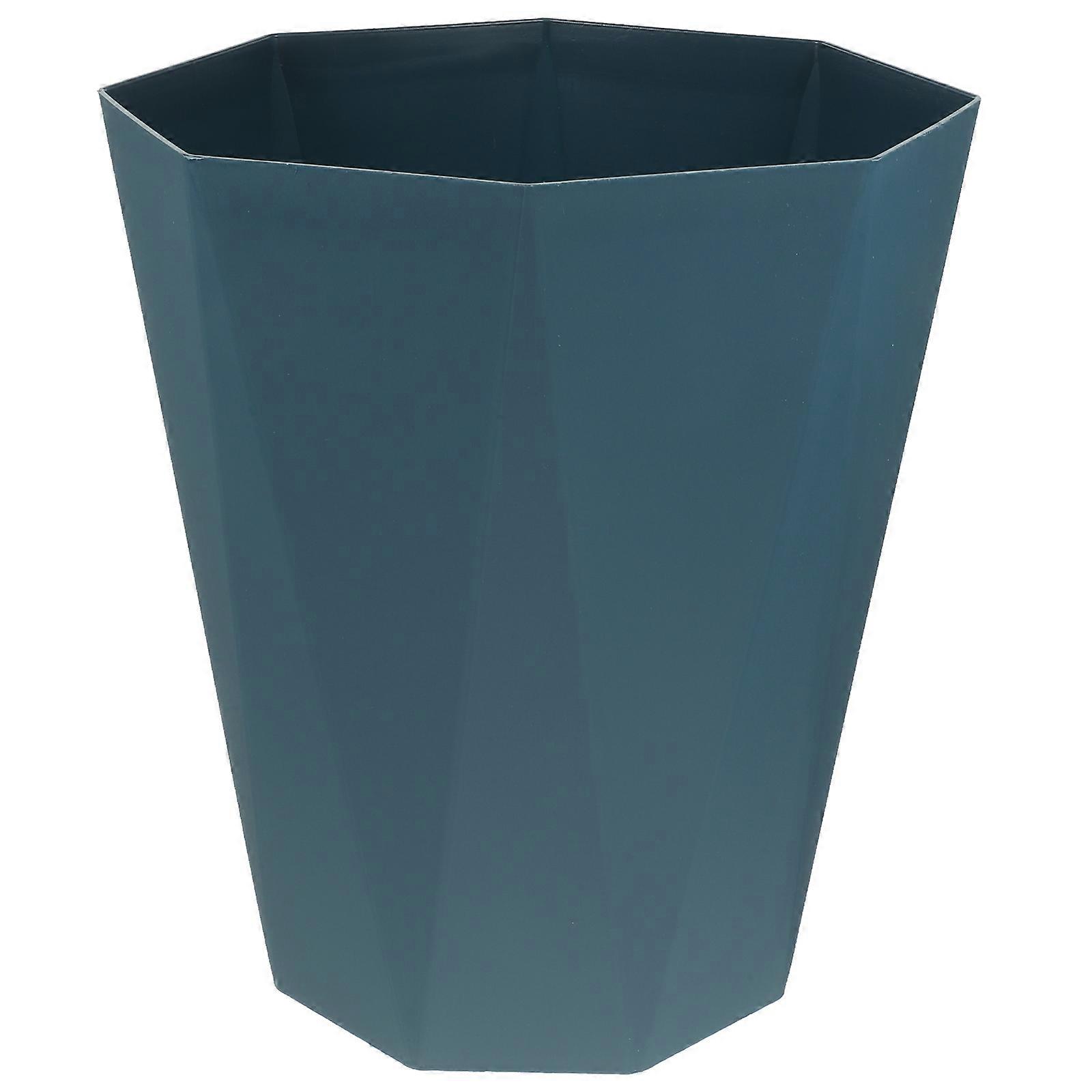 Open Trash Can 1Pcs Grey Plastic Trash Basket for Home Bedroom