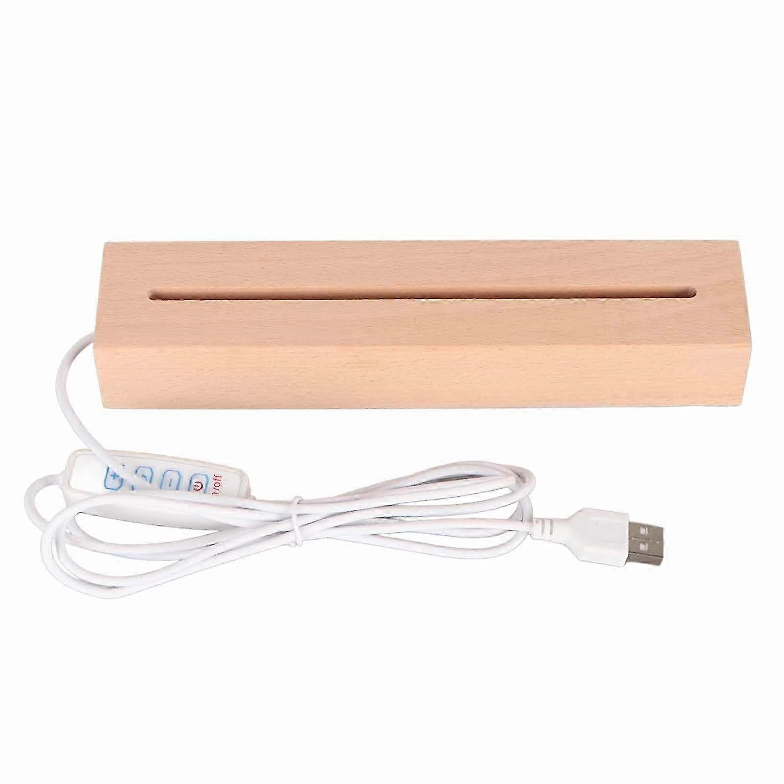 LED Wooden Light Display Stand 3 Modes for Bedside Dorm Christmas Party