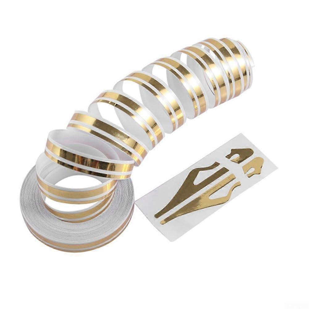 Intelligent Design Gold Stripe Adhesive Sticker for Customization, 2-Inch Width, Durable Material, Various Colors