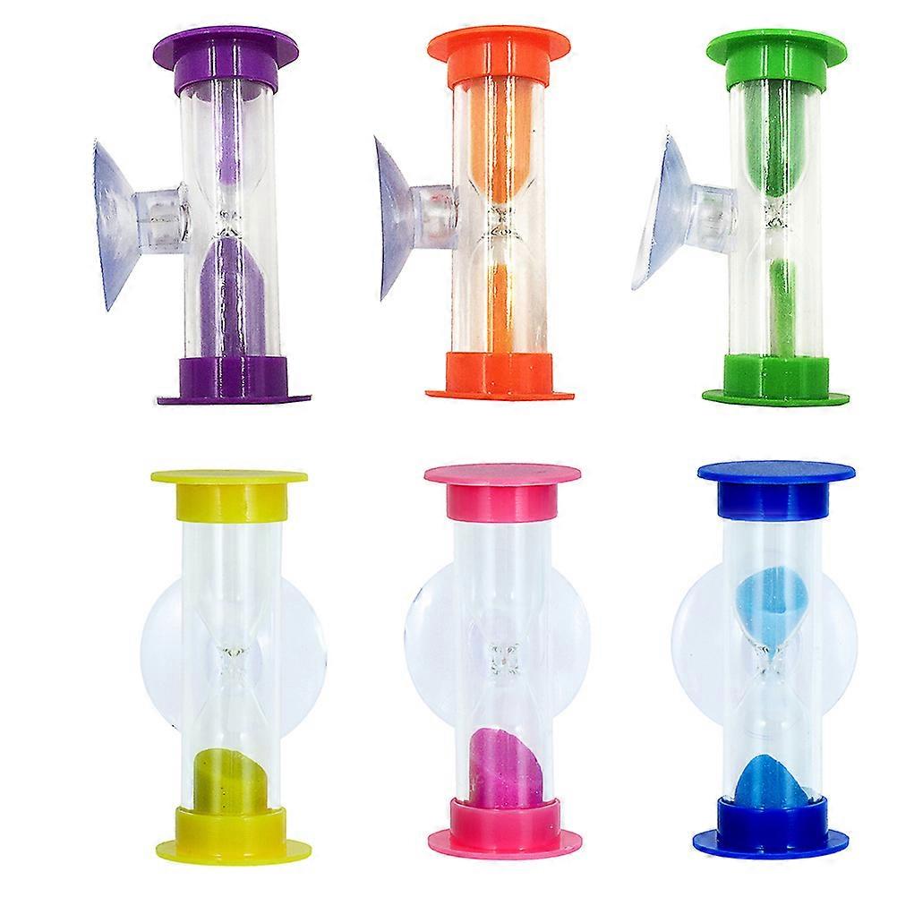 Brushing Timer Hourglass Kids Convenient Timers Household Items 6x2.5cm Glass 6Pcs