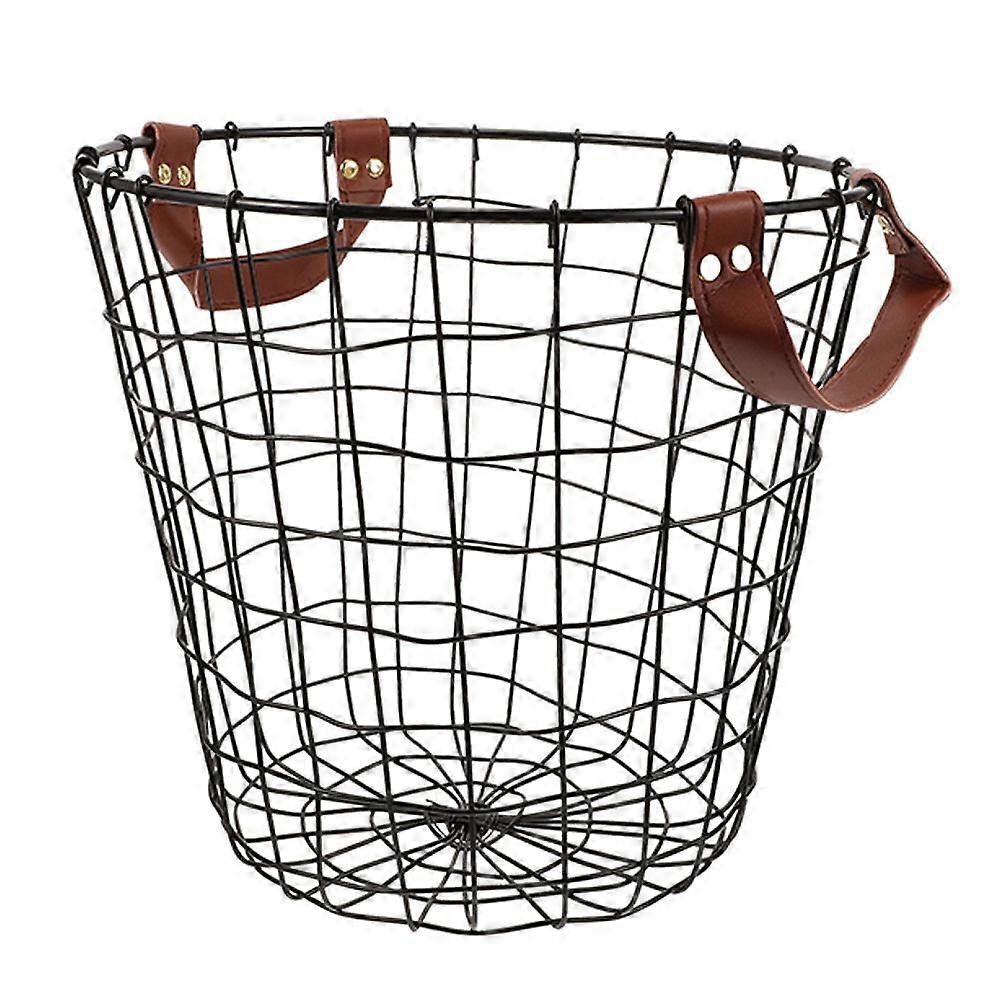 الجدول أعلى Firepit معدنية شبكة سلكية سلة جولة سلة تخزين الحطب مع مقبض سلة الغسيل فائدة تخزين بن كتاب اللعب منظم للمنزل كيت