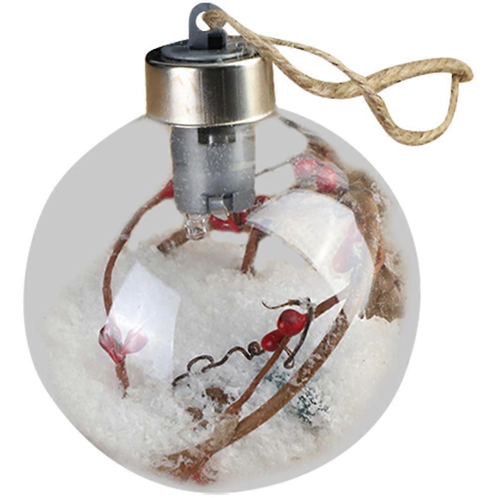 Chic Design Glass Ball Ornament For Christmas Tree Bookcases Multi Color 8X8X8cm 1Set