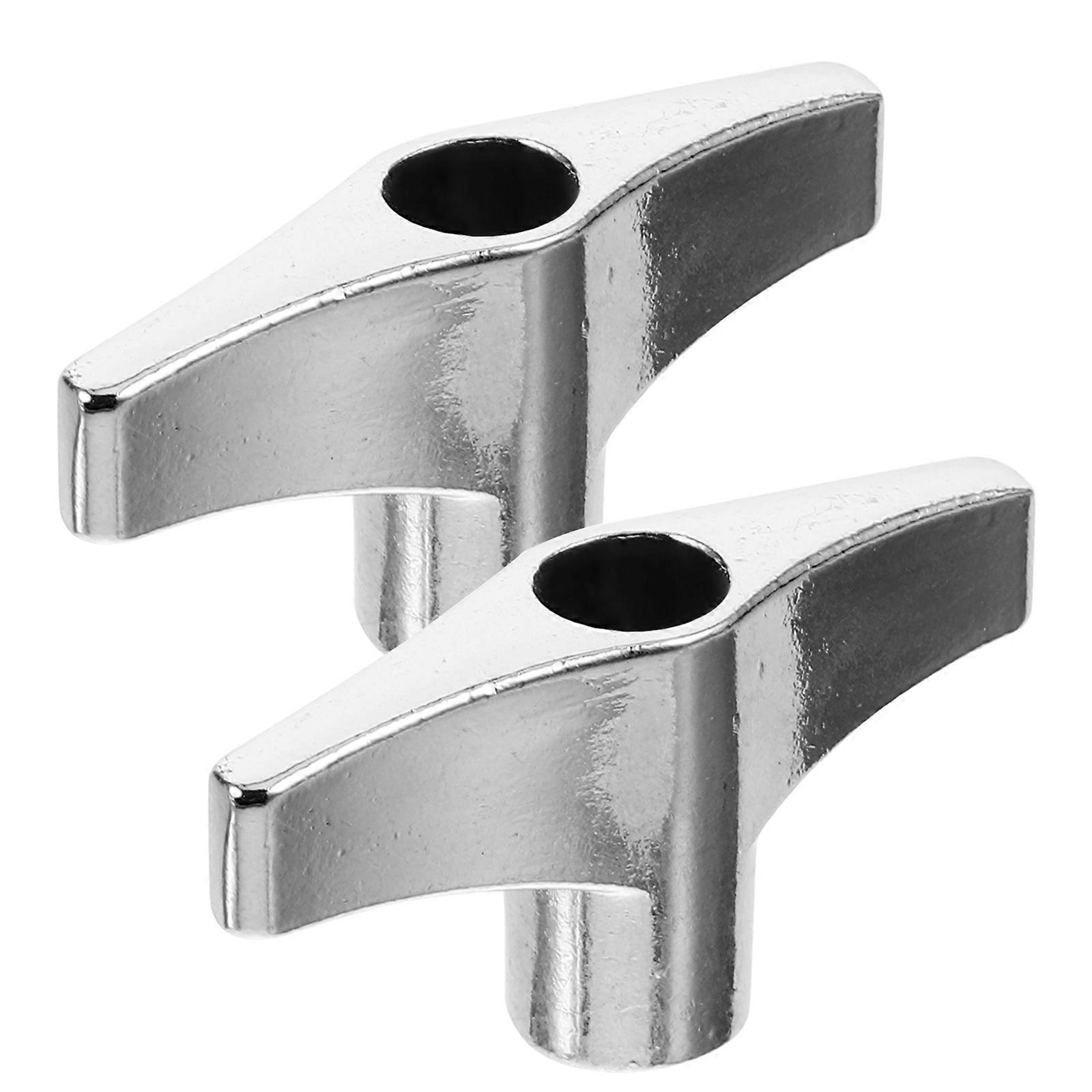 Tuning Wrench Drum Key Universal Silver-Plated Iron For Drums Music Practice And Performance Size 3.80X2.00X1.00CM 2Pcs