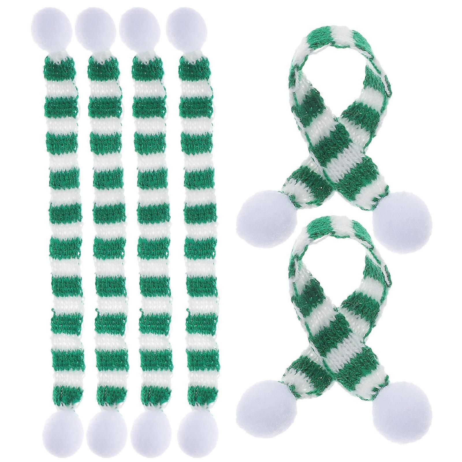 Knitted Scarf Table Decoration Mini Ornaments 6Pcs