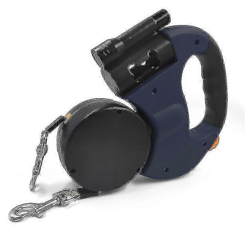 Laisse pour chien rétractable double - Laisse extensible à deux têtes robuste pour chiens de petite et moyenne taille