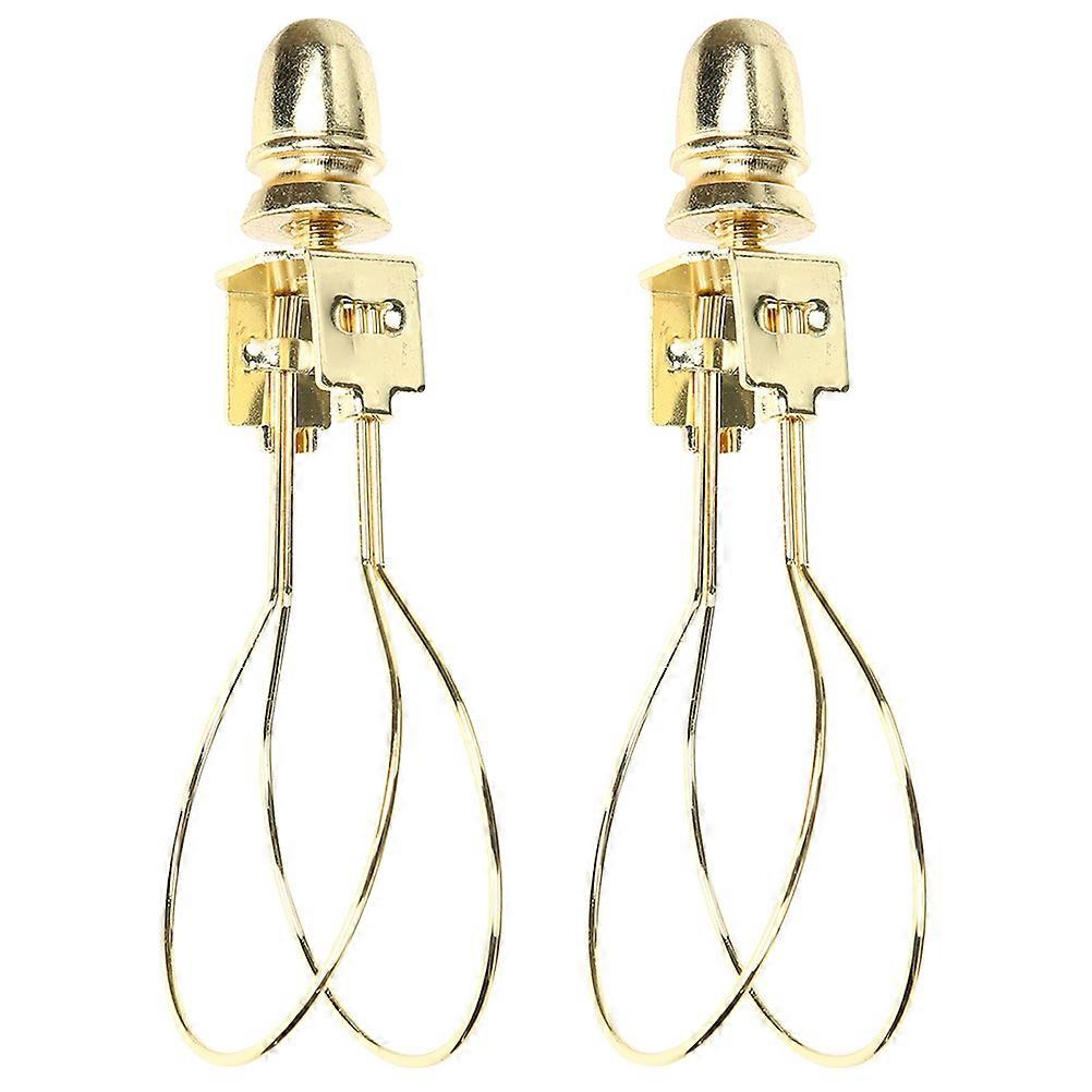 Lamp Harp Bulb Clip Lamp Shade Adapter Enhance Room Ambiance Round Practical Design 2Pcs
