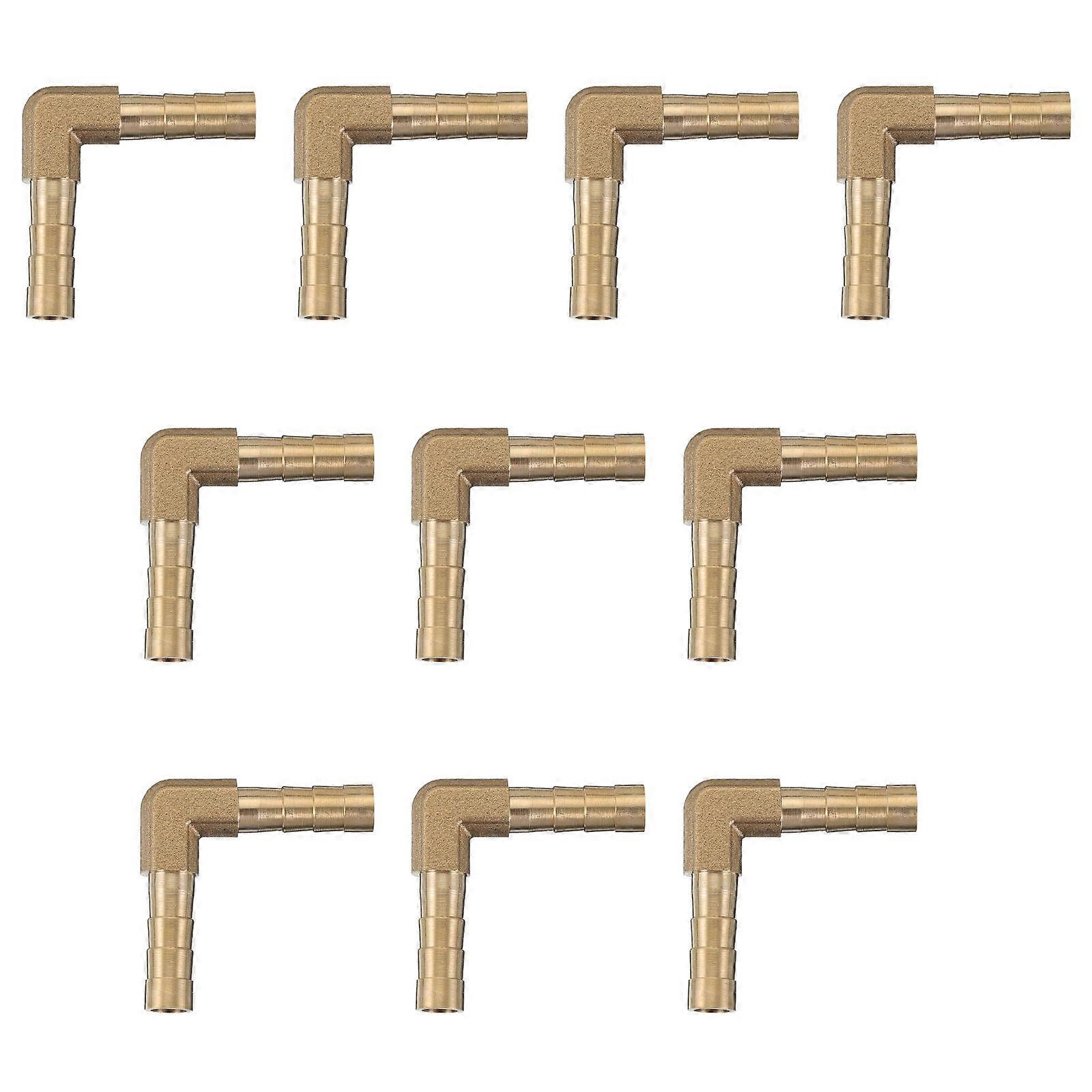 Hose Connector Water Pipe Adapter Copper Elbow Barbed Joint for Plumbing Heating Systems Anti-Rust 10Pcs